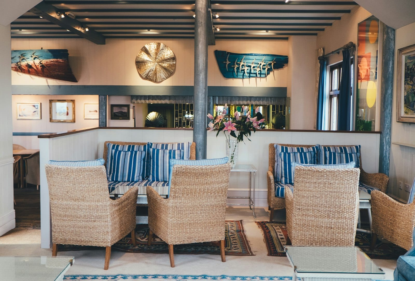 A relaxed coastal cafe interior