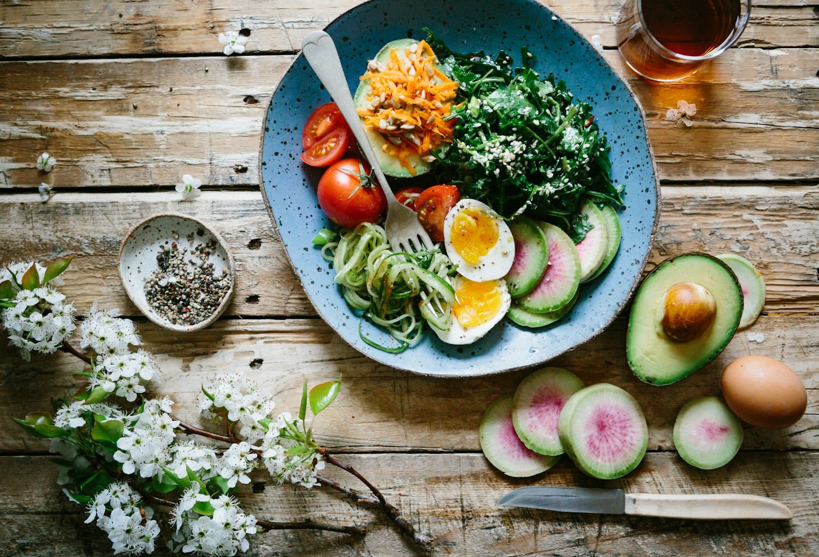 A colourful plant-based plate
