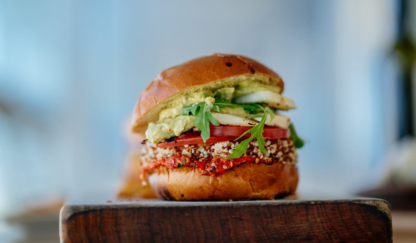 A hearty vegan burger