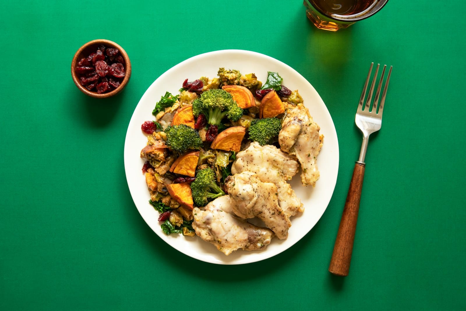 A hearty plant-based dinner plate