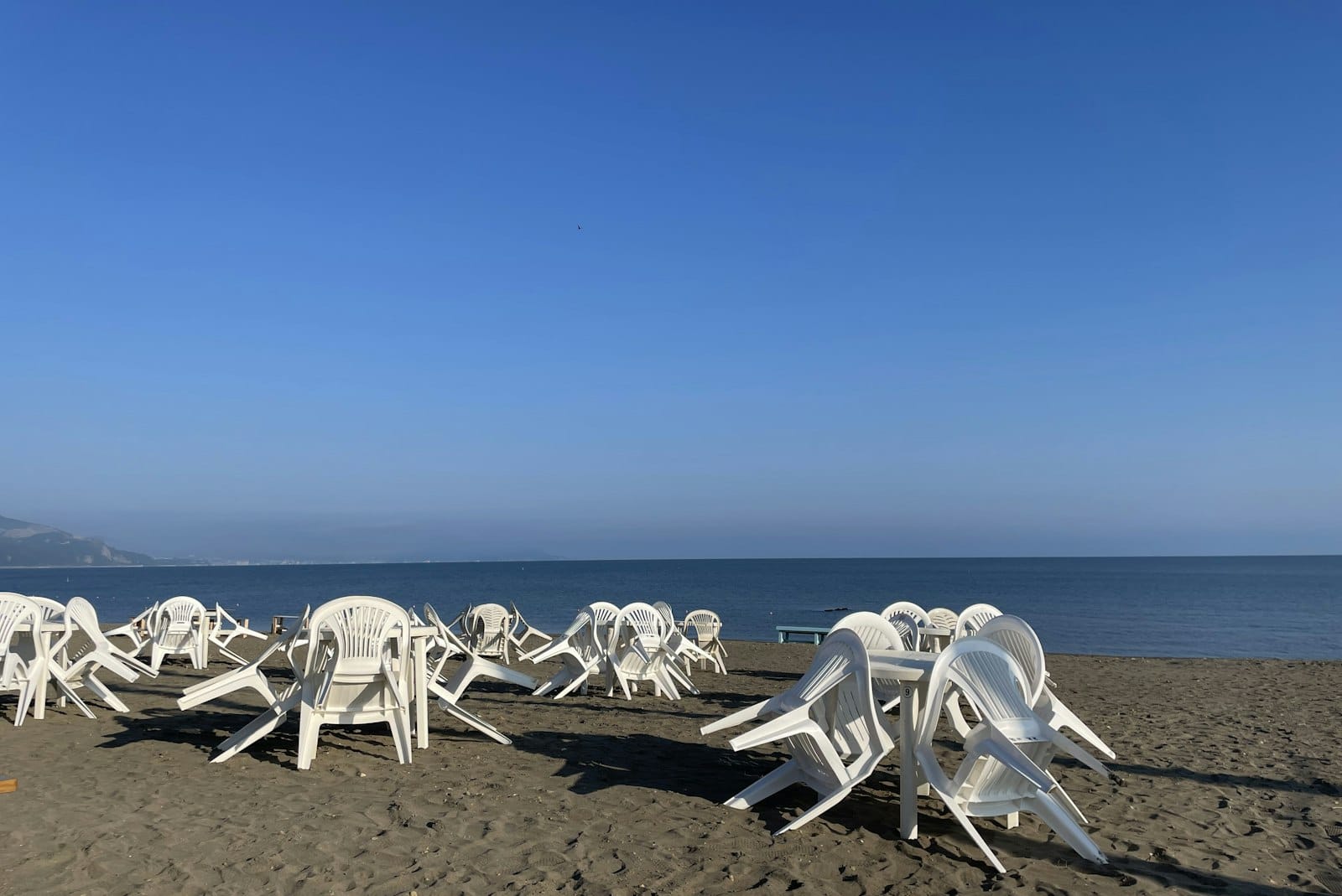 A relaxed beachside cafe in the morning