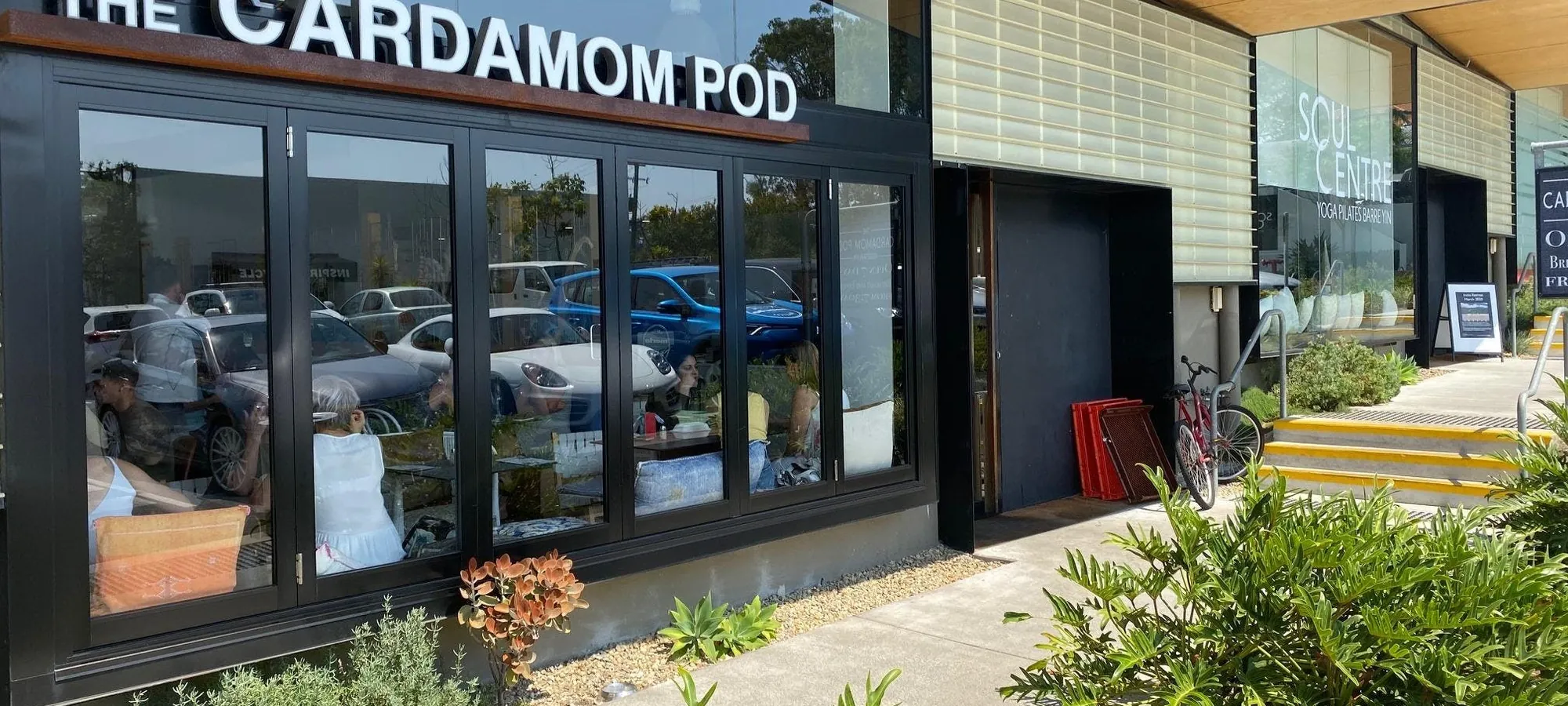 The Cardamom Pod shopfront and entrance at The Brickworks in Southport