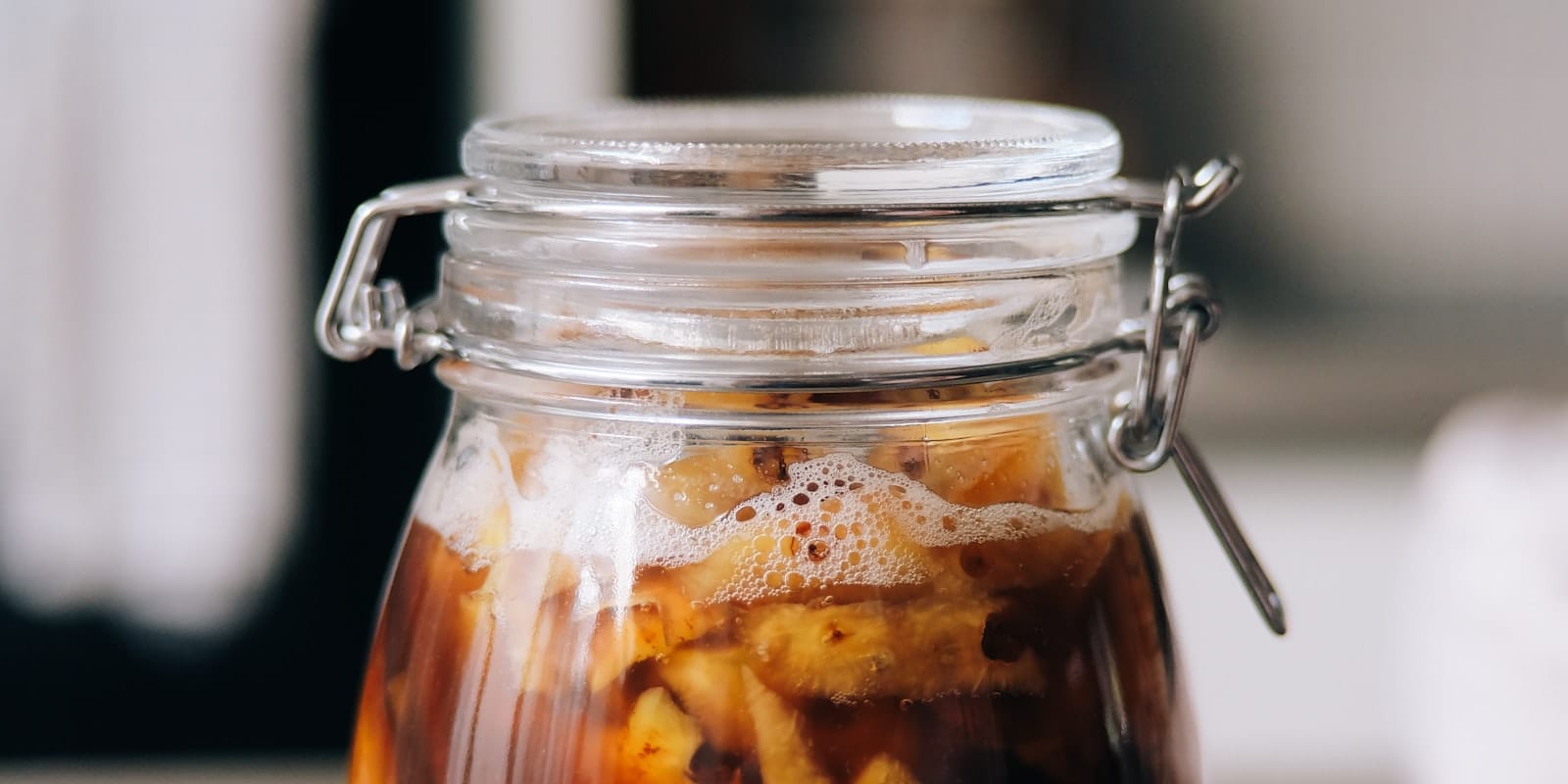Fermented food in jars