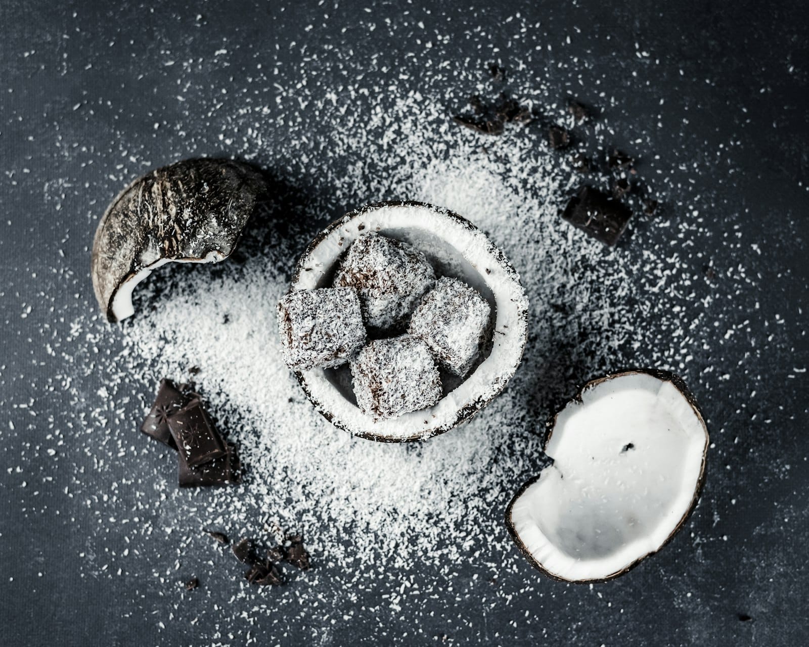 A coconut-based dessert bowl