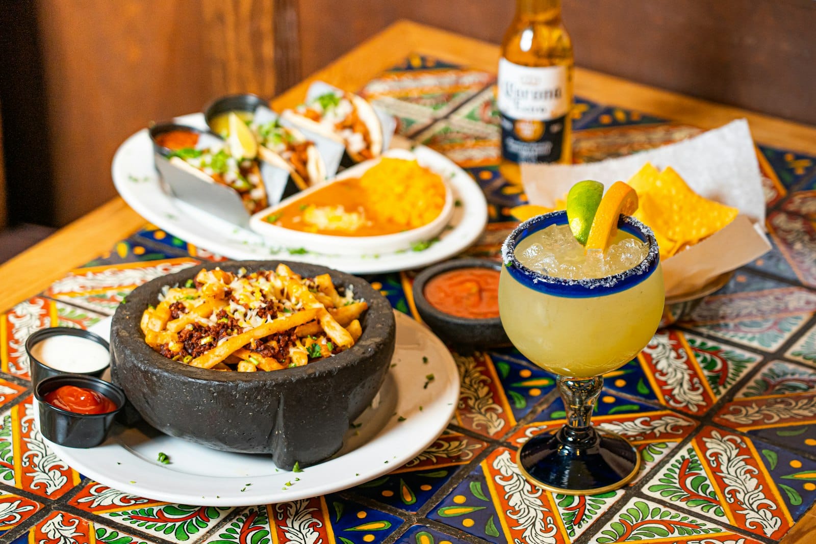A Mexican restaurant table setting