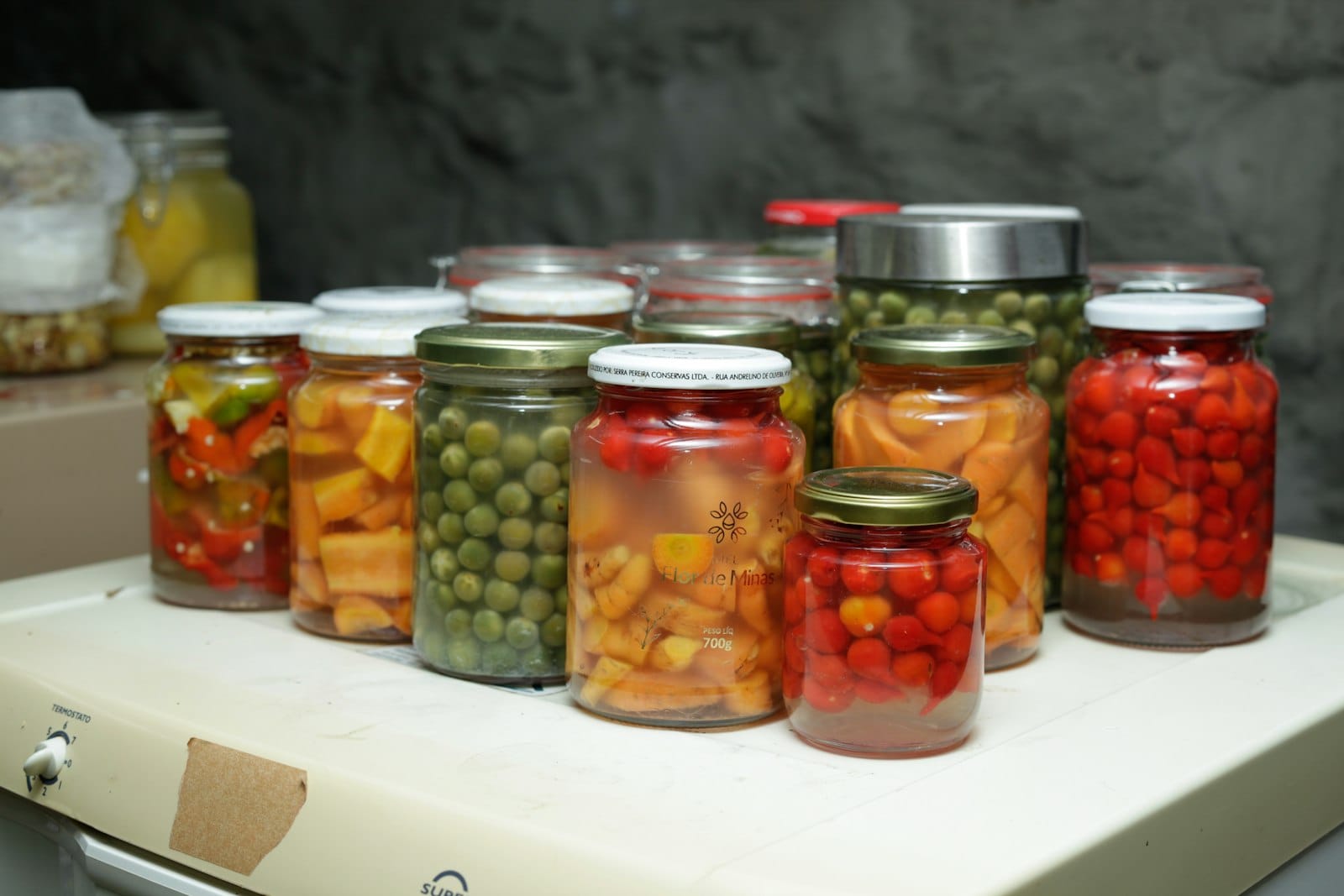 Fermented food in jars
