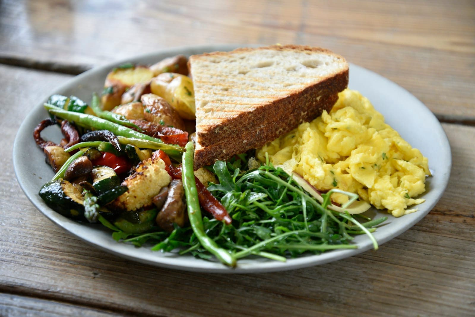 A plate of scrambled tofu