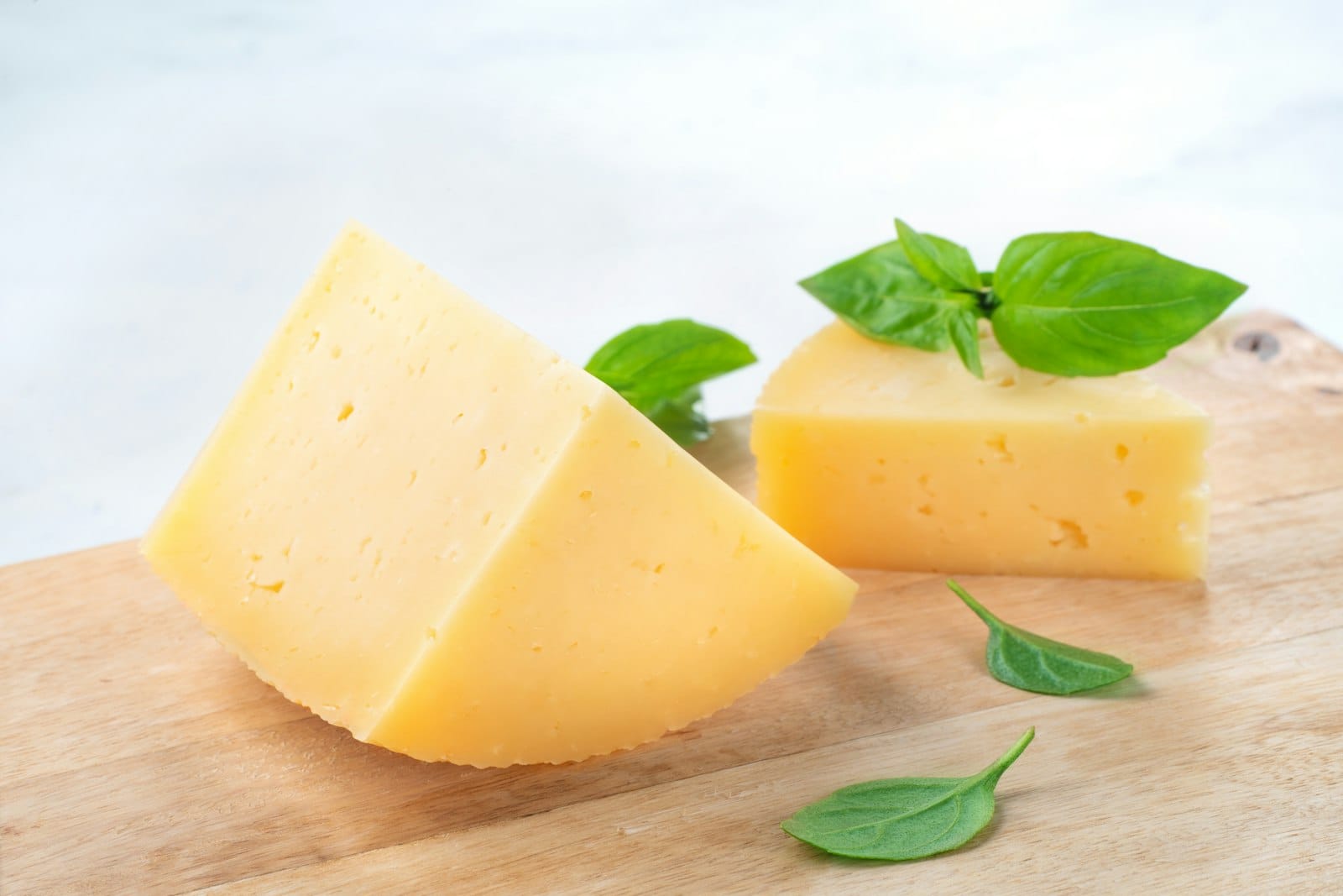 A block of vegan cheese alternative