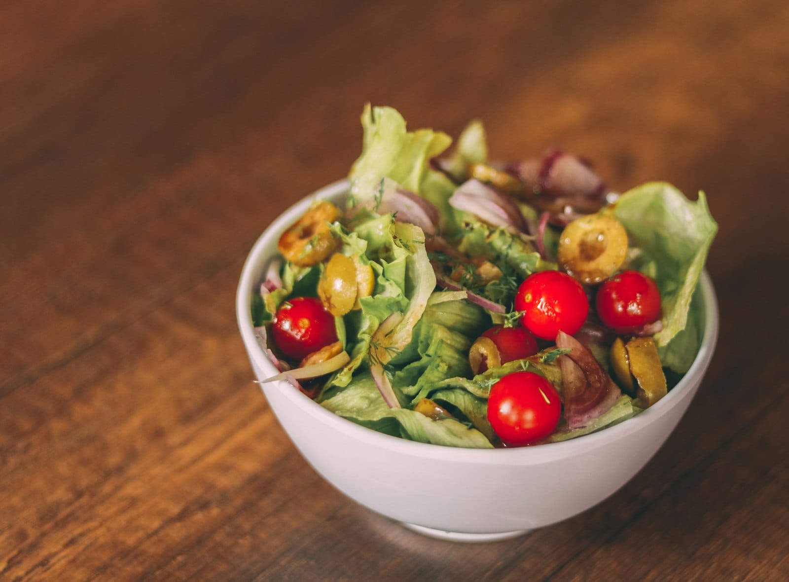 A fresh salad dressing bowl