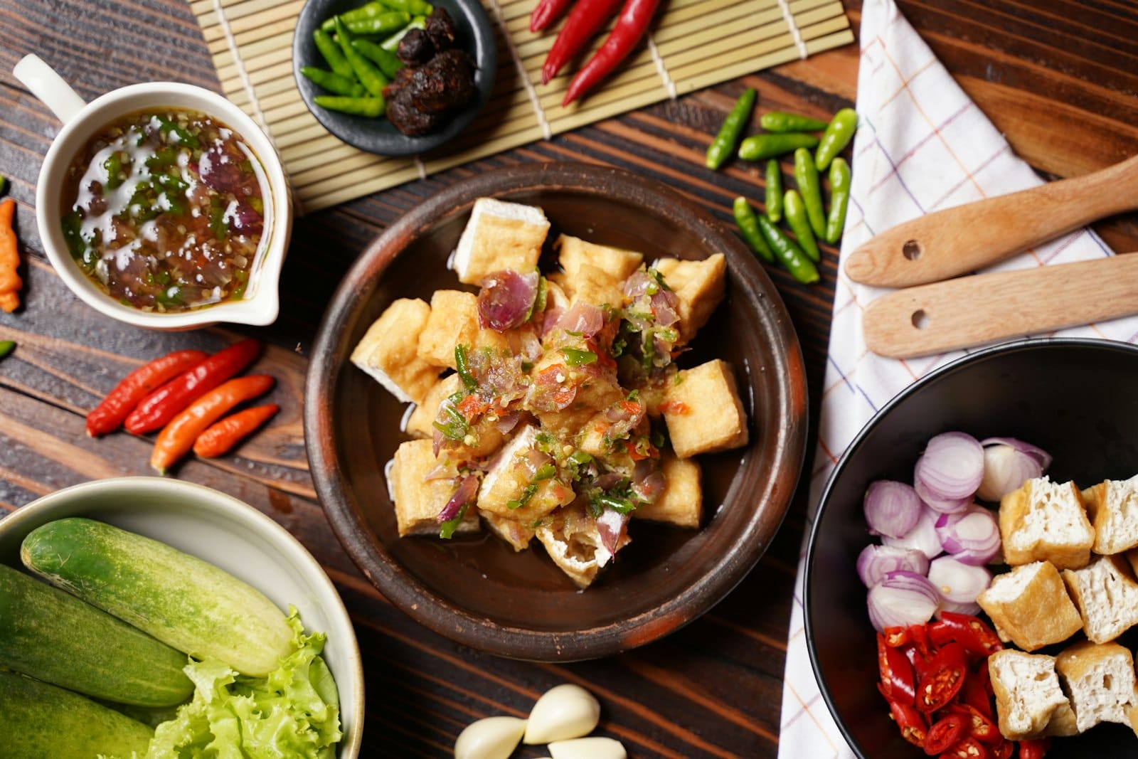 Tofu satay skewers